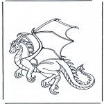 Animals coloring pages - Dragon 1