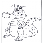 Animals coloring pages - Dragon 2