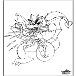 Animals coloring pages - Dragon 3