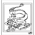 Animals coloring pages - Dragon 4