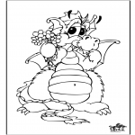 Animals coloring pages - Dragon 5