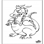 Animals coloring pages - Dragon 6