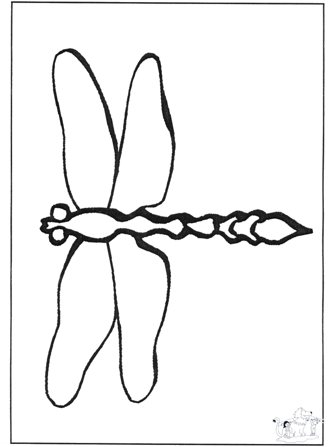 Dragon-fly 1 - Insects coloring page