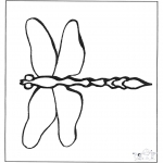 Animals coloring pages - Dragon-fly 1