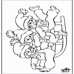 Winter coloring pages - Drawing sled 1