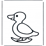 Animals coloring pages - Duck 1