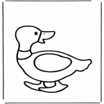 Animals coloring pages - Duck 2