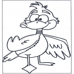 Animals coloring pages - Duck 3