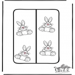 Theme coloring pages - Easter Bookmark 2