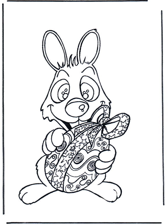 Easter bunny with egg - Crafts Eastern