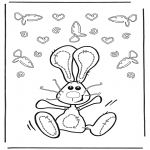 Theme coloring pages - Easter cuddle