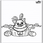 Theme coloring pages - Easter Dog