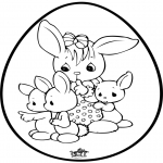 Theme coloring pages - Easter egg - Pricking card 1