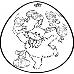 Theme coloring pages - Easter egg - Pricking card 2