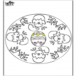 Theme coloring pages - Easter mandala 1