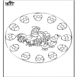 Theme coloring pages - Easter mandala 2