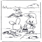 Theme coloring pages - Easterbunny 10