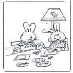 Theme coloring pages - Easterbunny 11