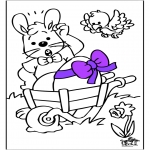 Theme coloring pages - Easterbunny 14