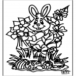 Theme coloring pages - Easterbunny 16