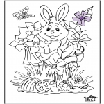 Theme coloring pages - Easterbunny 17