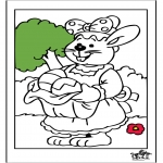 Theme coloring pages - Easterbunny 18