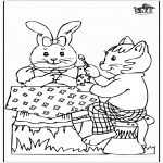 Theme coloring pages - Easterbunny 20