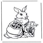 Theme coloring pages - Easterbunny 3