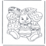 Theme coloring pages - Easterbunny 4