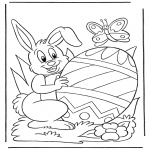 Theme coloring pages - Easterbunny 5