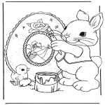 Theme coloring pages - Easterbunny 9