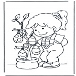 Theme coloring pages - Eggs in the tree