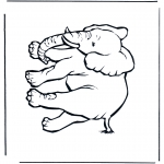 Animals coloring pages - Elephant 4