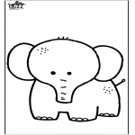 Animals coloring pages - Elephant 7