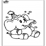 Animals coloring pages - Elephant 8