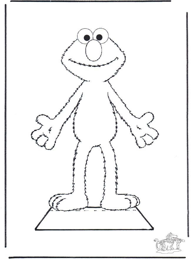 Elmo paper doll - paper dolls