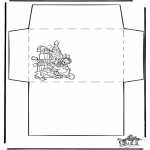 Christmas coloring pages - Envelop xmas 1