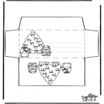 Christmas coloring pages - Envelop xmas 2