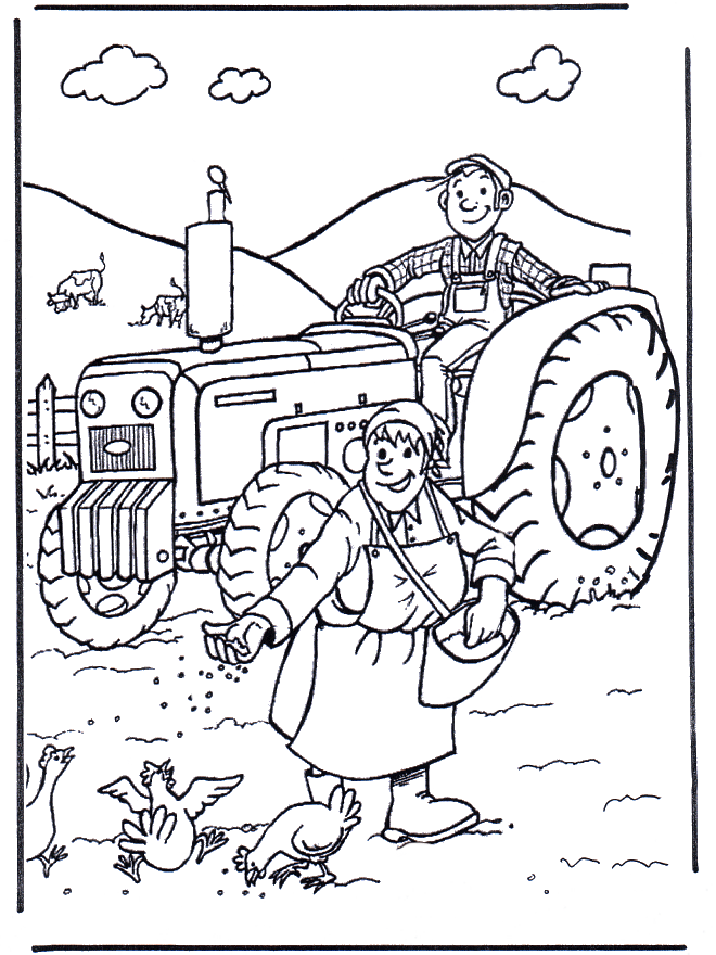 Farmer and wife - At the farm