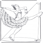 Winter coloring pages - Figure skating 1