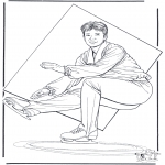 Winter coloring pages - Figure skating 2