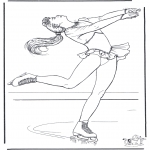 Winter coloring pages - Figure skating 3