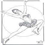 Winter coloring pages - Figure skating 4