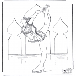 Winter coloring pages - Figure skating 5