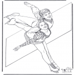 Winter coloring pages - Figure skating 6