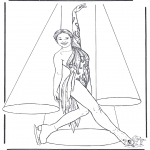 Winter coloring pages - Figure skating 7