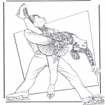 Winter coloring pages - Figure skating 8