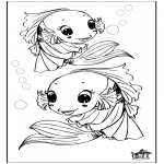 Animals coloring pages - Fish 3