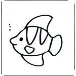 Animals coloring pages - Fish in the water