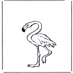 Animals coloring pages - Flamingo